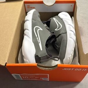 Nike Flex Runner 2 (TDV) pewter/white-medium ash boy girl size 10C toddler shoes